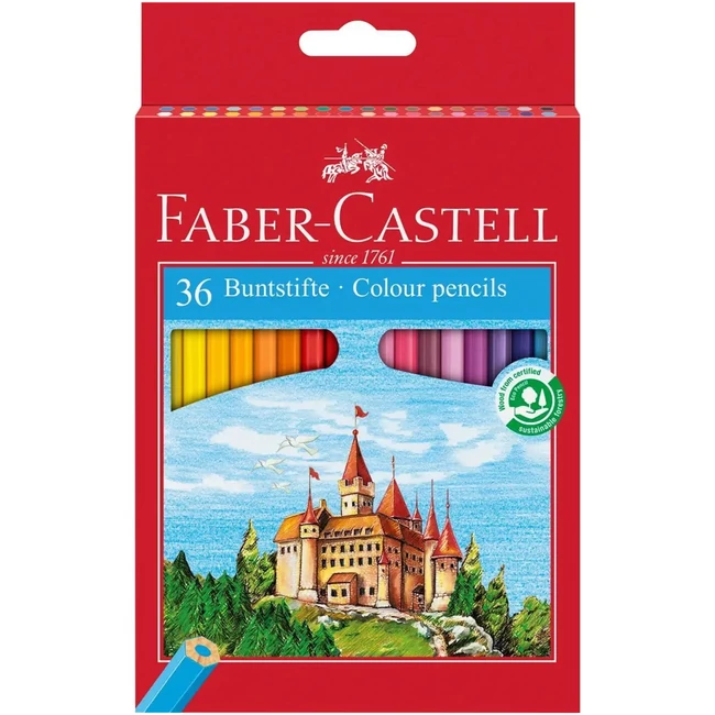Faber-Castell: Kastélyos színesceruza készlet 36 db-os