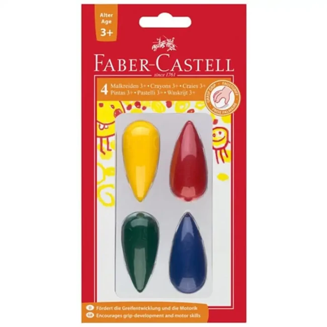 Faber-Castell: Csepp alakú 4 db-os zsírkréta