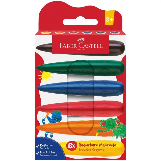 Faber-Castell: Csepp alakú 6 db-os zsírkréta szett