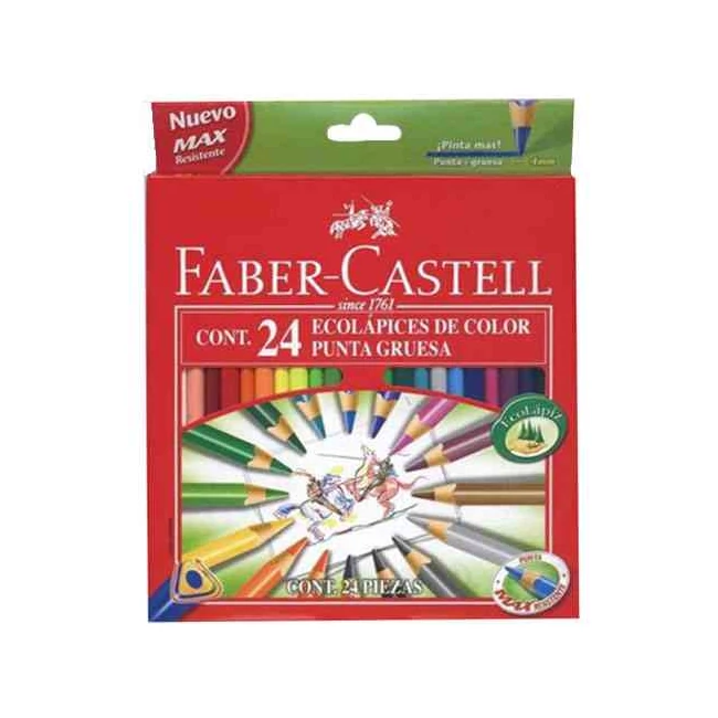 Faber-Castell: ECO háromszögletű színes ceruza 24 db-os