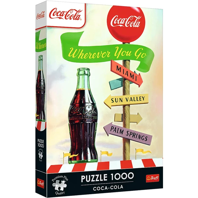 Coca-Cola bárhova is mész 1000 db-os Prémium plus quality puzzle – Trefl
