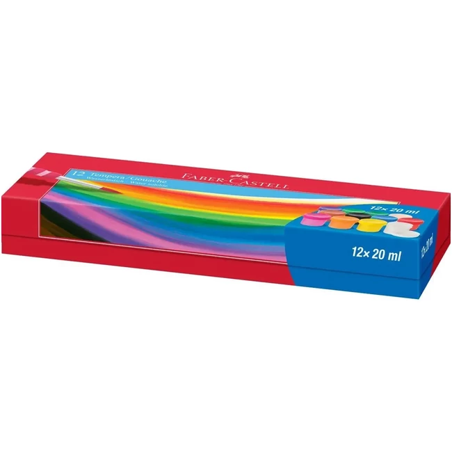 Faber-Castell: Tégelyes tempera szett 12×20ml