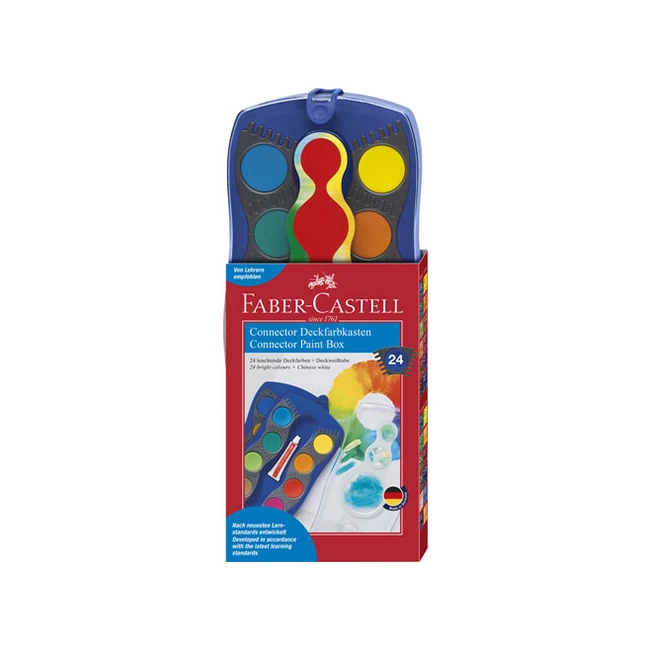 Faber-Castell: Vízfesték 24 színű kék szett