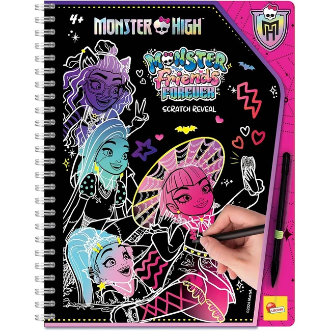 Monster High Friends Forever képkarc készítő szett 44 oldalas – Lisciani