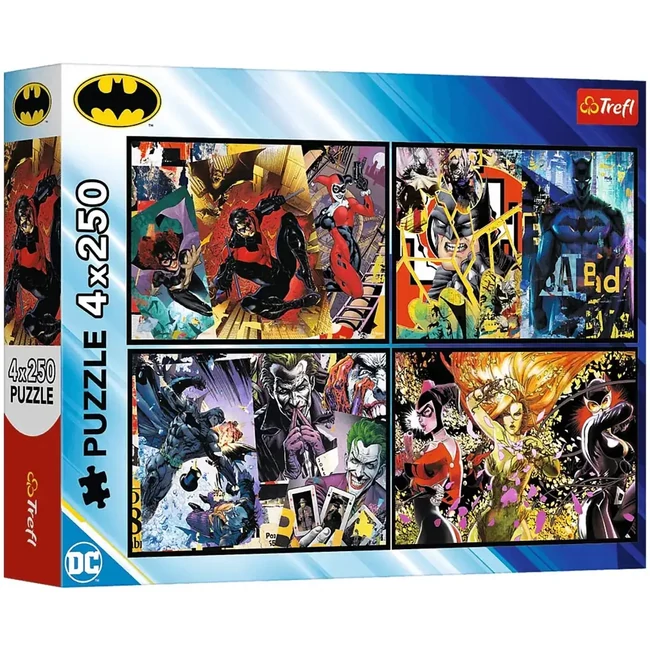 Batman Gotham hősei és gonosztevői 4×250 db-os puzzle – Trefl