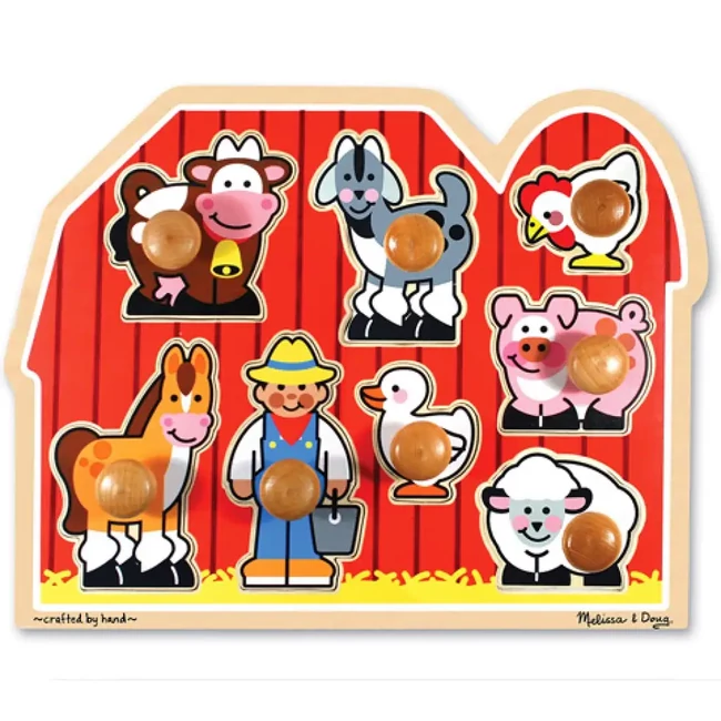Farm fa forma puzzle fogantyúval – Melissa & Doug