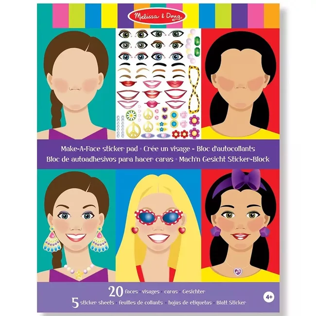 Melissa & Doug: Készíts arcot matricás kreatív szett