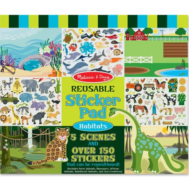 Élőhelyek újrahasználható matrica szett – Melissa & Doug