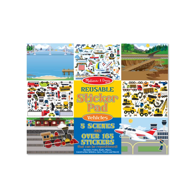 Járművek újrahasználható matrica szett – Melissa &amp; Doug
