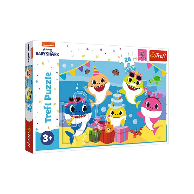 Boldog Baby Shark család 24 db-os Maxi puzzle – Trefl