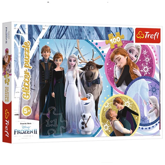 Jégvarázs 2: A szeretet fényében 100 db-os csillám puzzle – Trefl