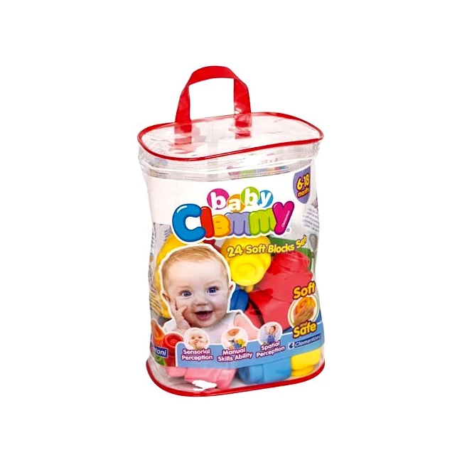 Clementoni: Clemmy Baby 24 db-os építőkocka szett