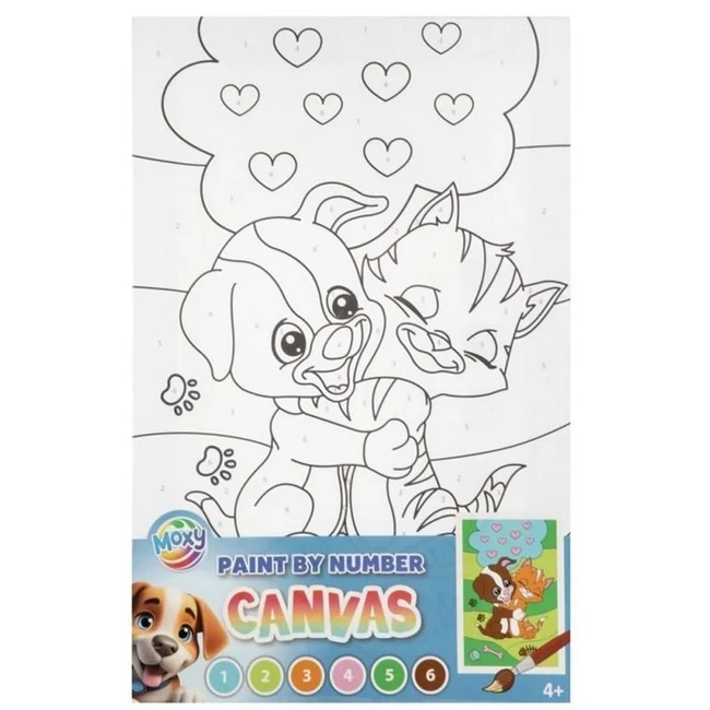 Festés számok szerint Állatos vászonkép 30x19 cm