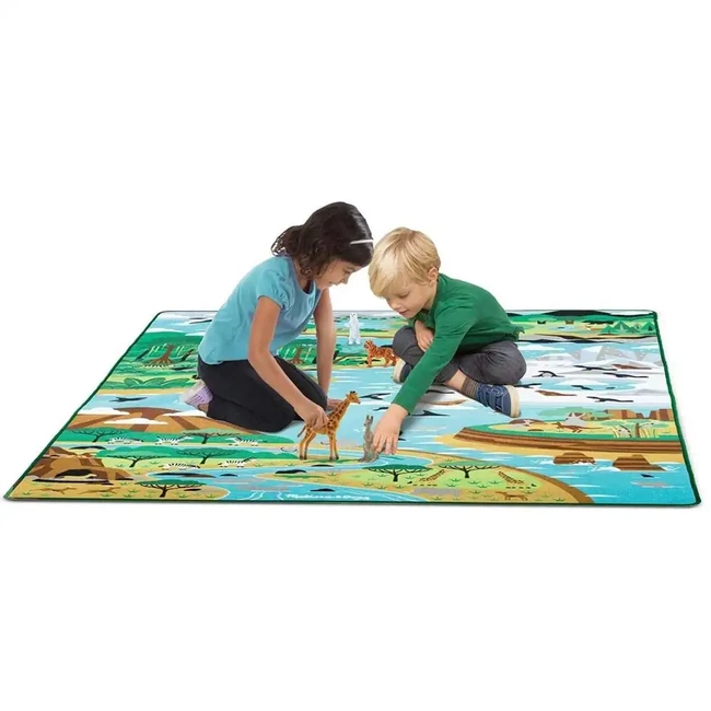 Állatok Élőhelye játszószőnyeg állatfigurákkal 200×150 cm – Melissa & Doug