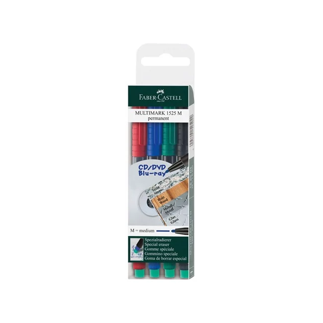 Faber-Castell: Multimark alkoholos filc M 1 mm-es 4 db-os készlet