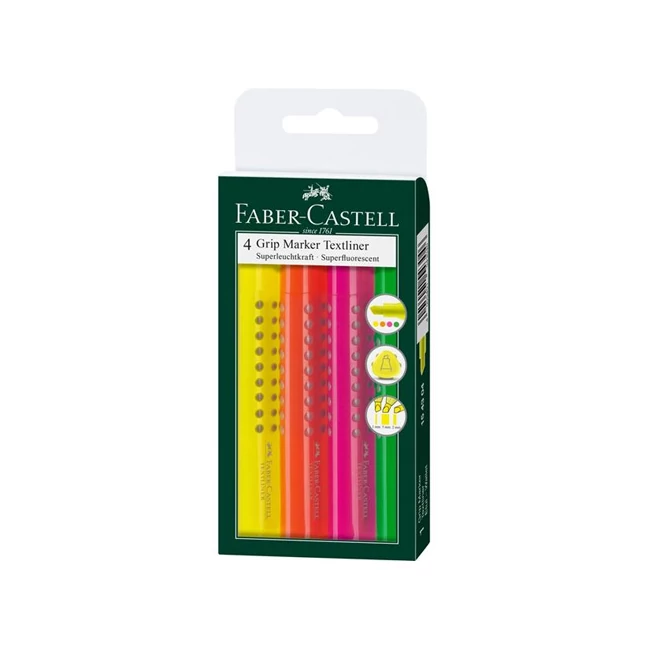Faber-Castell: Grip szövegkiemelő 1543 4 db-os készlet