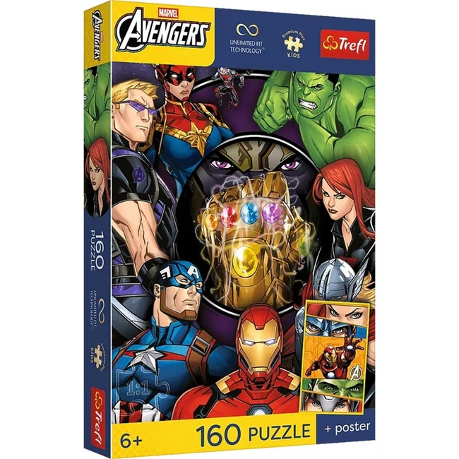 Marvel Bosszúállók 160db-os UFT puzzle poszterrel - Trefl