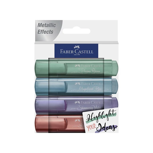 Faber-Castell: 1546 Metál szövegkiemelő készlet 4 db-os szett