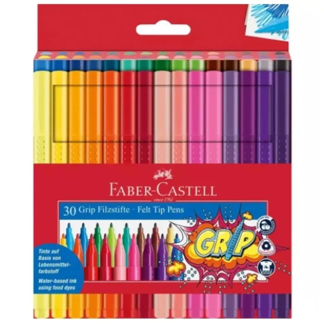 Faber-Castell: Grip 30 db-os színes filctoll szett