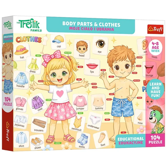 Treflik Testrészek és ruhák oktató jellegű 104db-os puzzle - Trefl