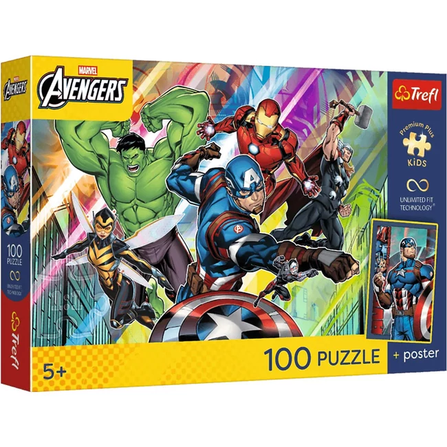 Marvel Bosszúállók Erő és hatalom 100db-os puzzle - Trefl