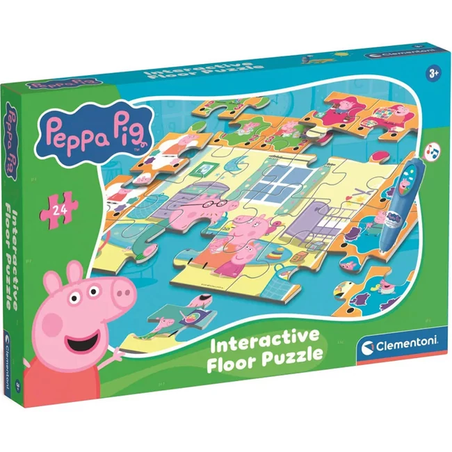 Peppa malac interaktív 24 db-os padló puzzle – Clementoni