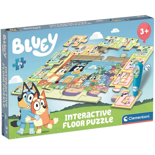 Bluey és barátai interaktív 24 db-os padló puzzle – Clementoni