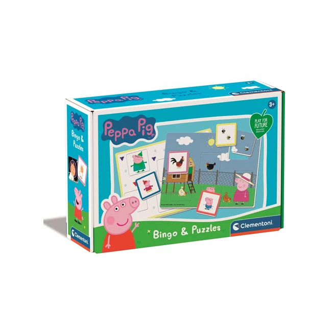 Peppa malac Bingo és puzzle játékszett – Clementoni