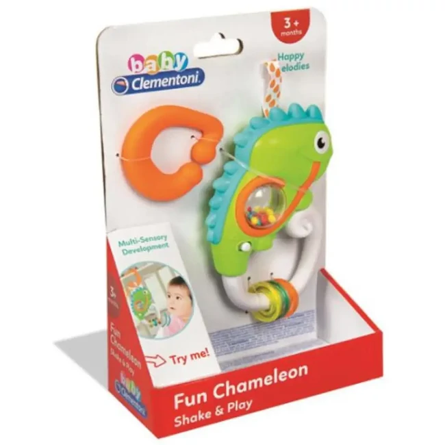 Baby mókás kaméleon csörgő – Clementoni