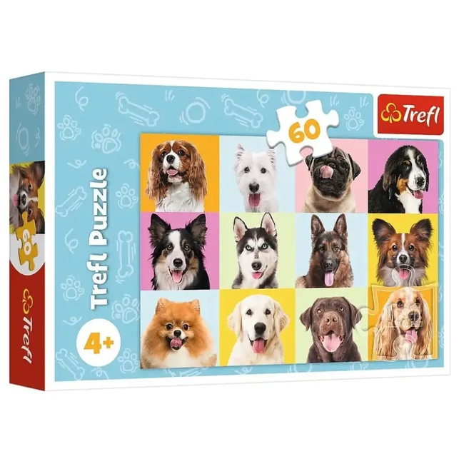 Aranyos kutyusok 60 db-os puzzle – Trefl