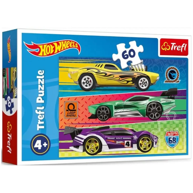 Hot Wheels verseny 60 db-os puzzle – Trefl