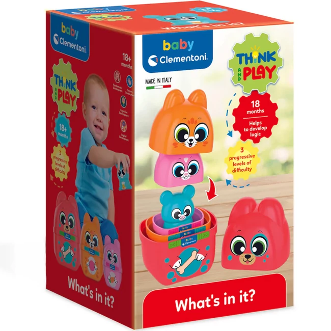 Mi van benne? állat figurák játékszett – Clementoni Baby