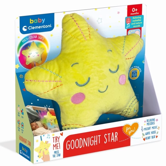 Jó éjt csillag plüss éjszakai világítás hanggal – Clementoni baby