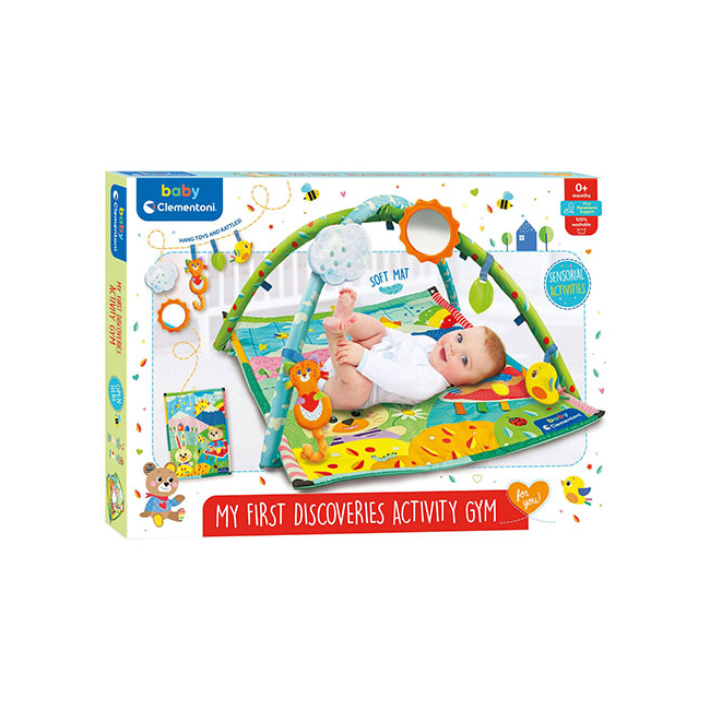 Fedezd fel! Állatos játszószőnyeg kiegészítőkkel 61×82 cm – Clementoni baby