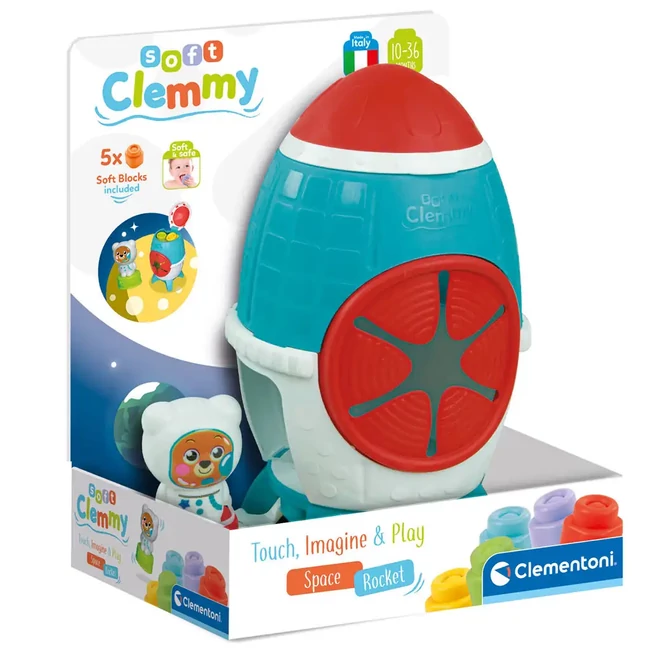 Clemmy készségfejlesztő szenzoros rakéta 24 cm – Clementoni