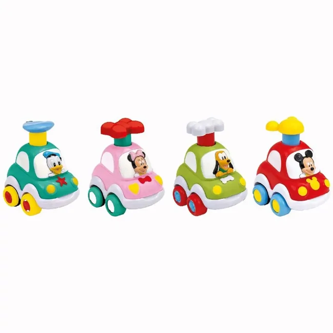 Clementoni Baby: Press&amp;Go kisautó Disney karakter figurával négyféle változatban 1 db