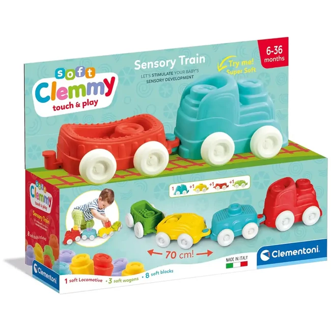 Clemmy készségfejlesztő szenzoros vonat – Clementoni