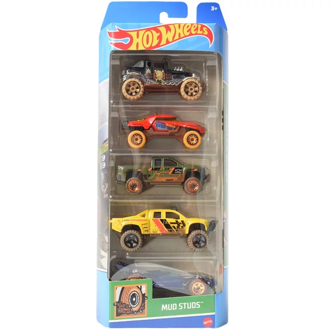 Hot Wheels: Mud Studs 5 db-os kisautó szett – Mattel