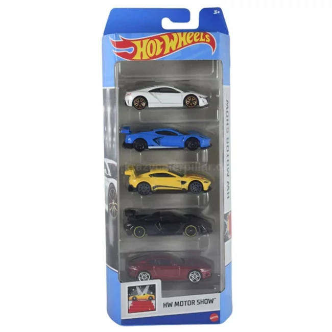 Hot Wheels: Motor Show 5 db-os kisautó modell szett – Mattel
