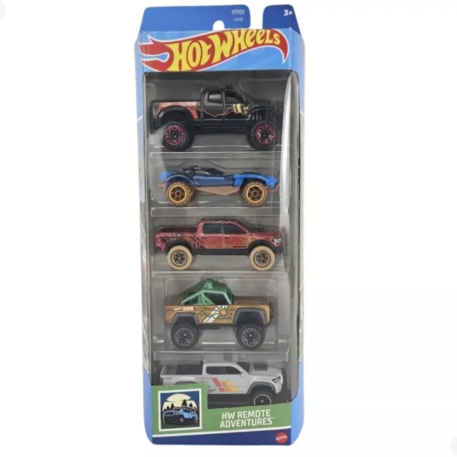 Hot Wheels: HW Remote Adventures 5 db-os kisautó szett – Mattel