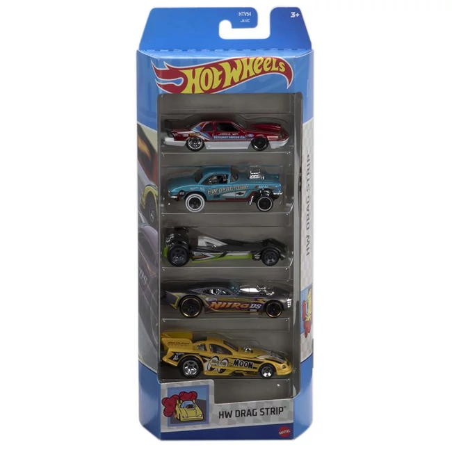 Hot Wheels: Drag Strip 5 db-os kisautó szett 1/64 – Mattel
