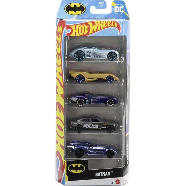 Hot Wheels: Batman kisautók 5 db-os szett 1/64 – Mattel
