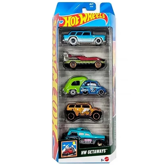Hot Wheels: Getaways 5 db-os kisautó szett 1/64 – Mattel
