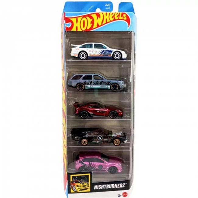 Hot Wheels: Nightburnerz 5 db-os kisautó szett 1/64 – Mattel