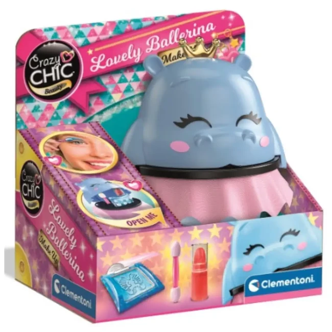 Crazy Chic Ballerina Collection: Balerina Víziló sminkszett tárolóban – Clementoni