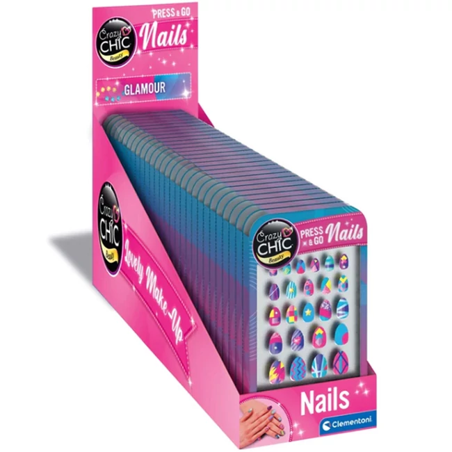 Crazy Chic: Glamour öntapadós műköröm készlet 1 db – Clementoni