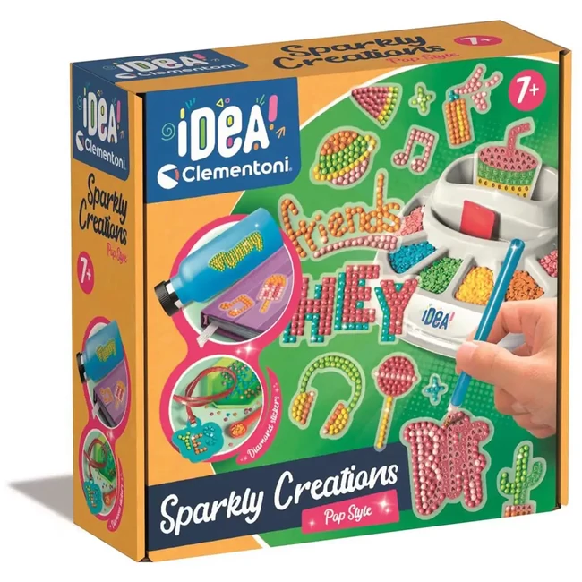 Idea! Sparkly Creations Pop Style strasszkő kép készítő szett – Clementoni
