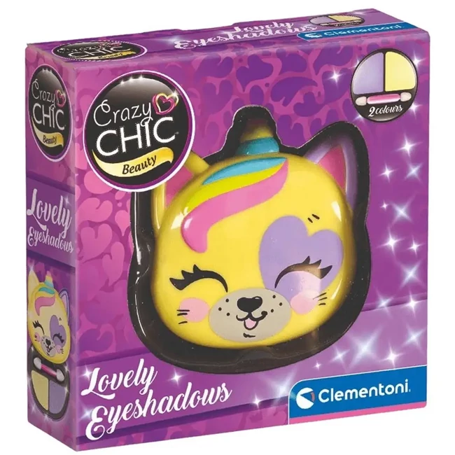 Crazy Chic: Szemhéjfesték és applikátor tigris alakú tárolóban – Clementoni