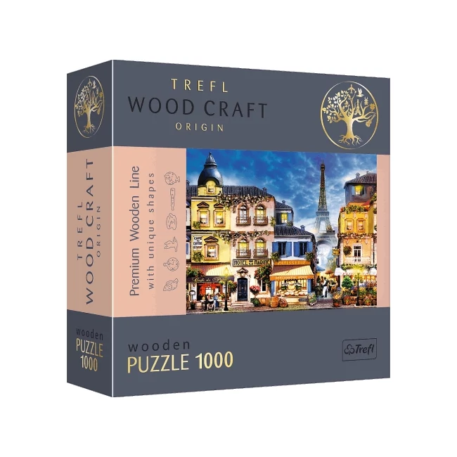Wood Craft: Francia sikátor 1000 db-os prémium fa puzzle – Trefl