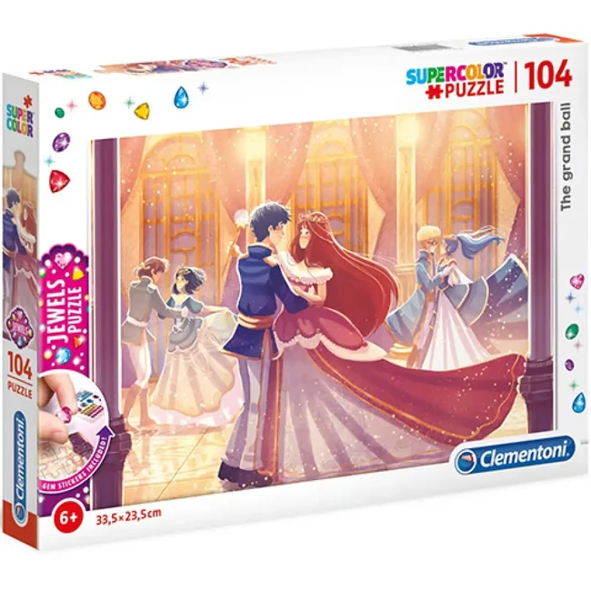 A nagy bál Supercolor ékszer-puzzle 104 db-os – Clementoni